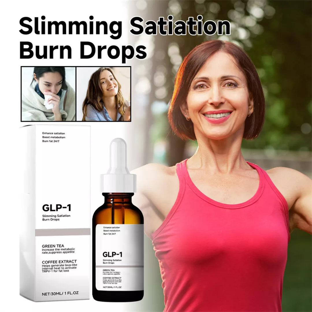 GLP-1 Weight Loss Fat Burner Drops Diet Supplement Slimming Drops 30ml 1-5X