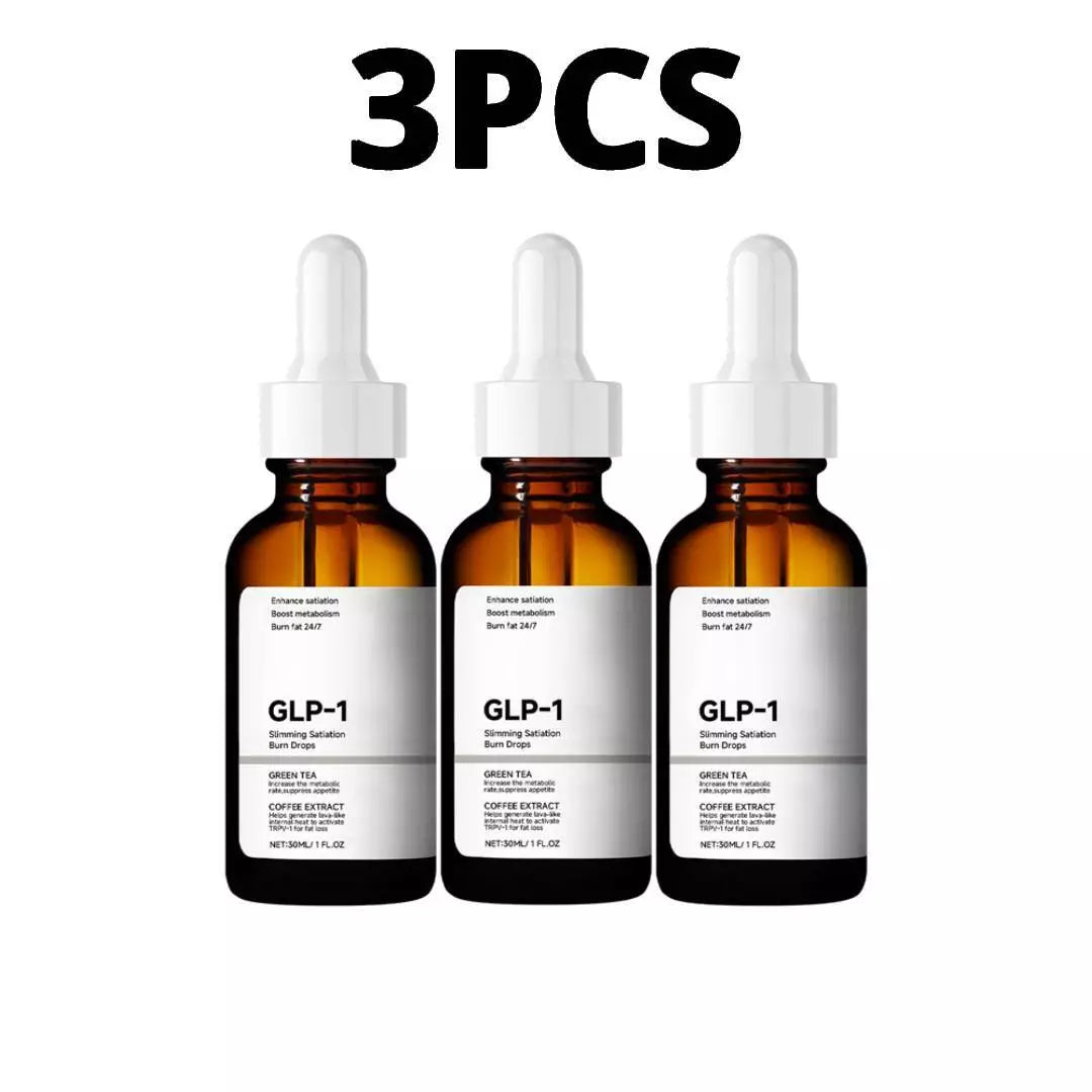 GLP-1 Weight Loss Fat Burner Drops Diet Supplement Slimming Drops 30ml 1-5X