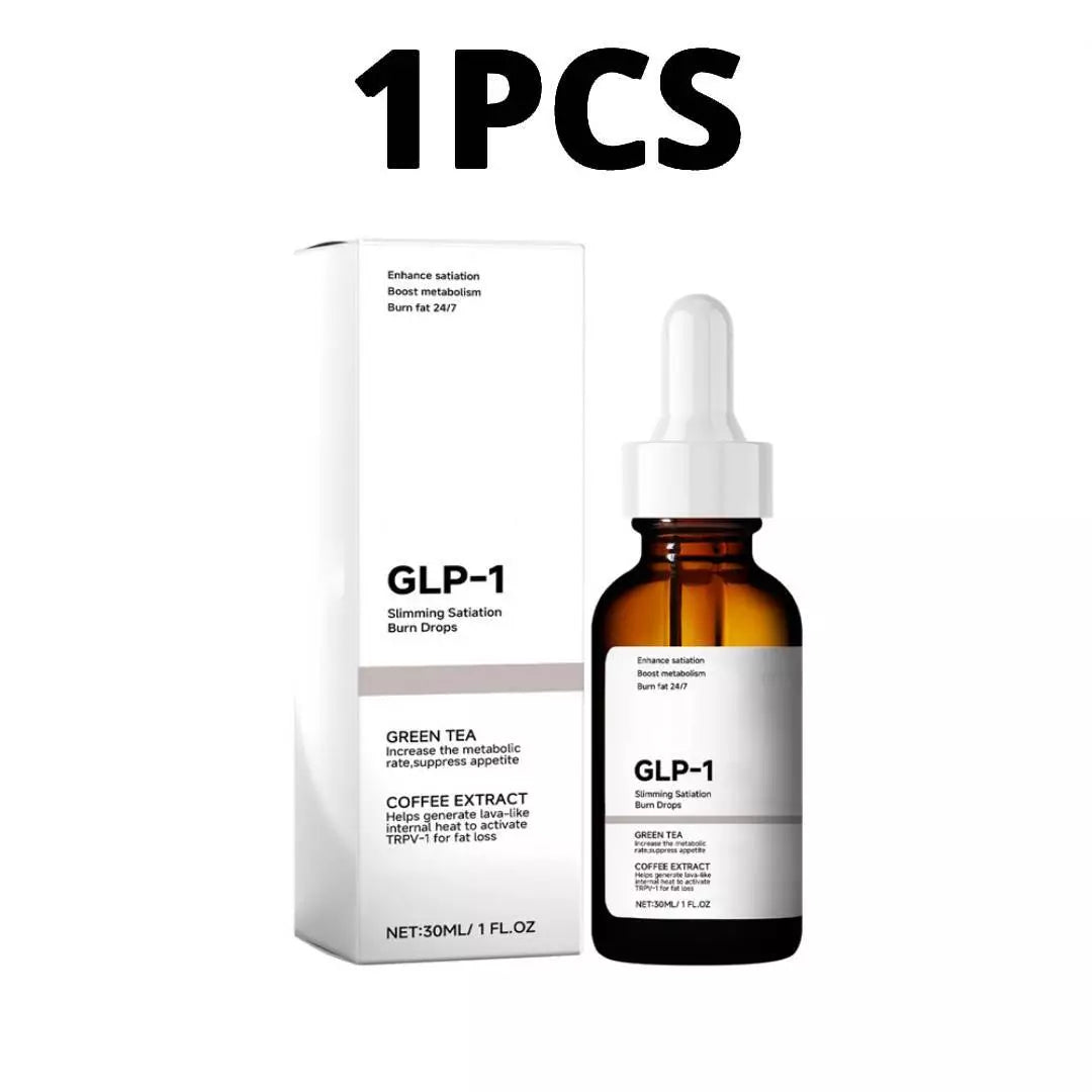 GLP-1 Weight Loss Fat Burner Drops Diet Supplement Slimming Drops 30ml 1-5X